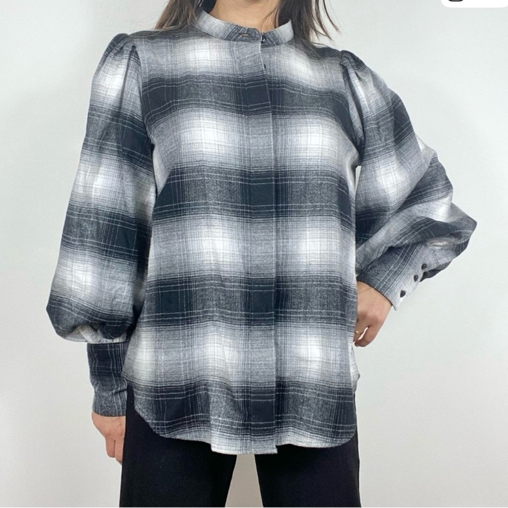 Banana Republic Monochrome Plaid Shirt